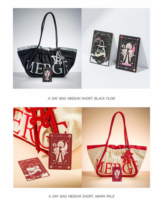 พร้อมส่ง A DAY BAG Medium Short - Size M - Scarlet Surge สีขาวแดง 🤍❤️