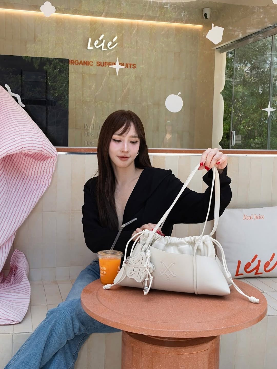 (Pre-order 7-10วัน )Merge It Bag 26 สี Cloud Dancer 🤍 สีขาวหนังเงา