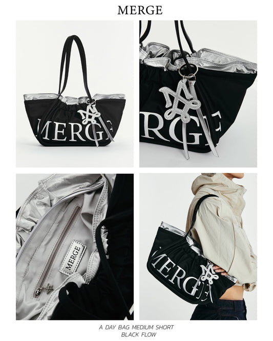 พร้อมส่ง A DAY BAG Medium Short - Size M - Black 🖤