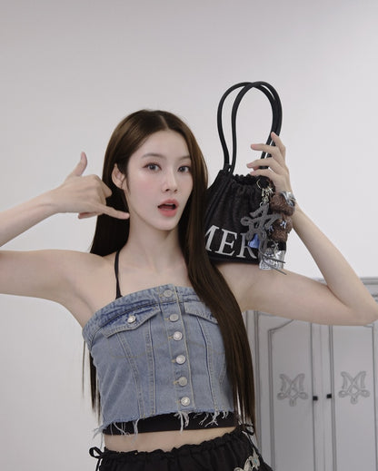 A Day Bag Mini shines in four sparkling shades: Black Glitter.