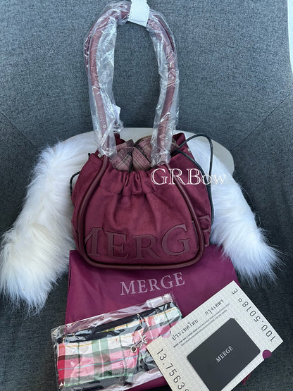 พร้อมส่ง❤️𝐌𝐞𝐫𝐠𝐞 𝐦𝐢𝐧𝐢  แดง ใบมินิมีสายยาวให้ 🌈ของแท้𝟏𝟎𝟎%