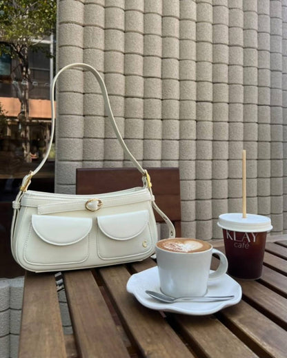 White : Handbags For women with Clean and effortlessly