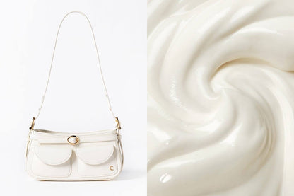 White : Handbags For women with Clean and effortlessly