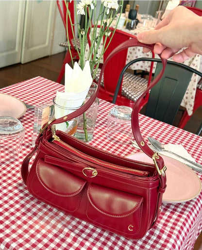 COZii - Red Shoulderbags Red colour  designed for working women